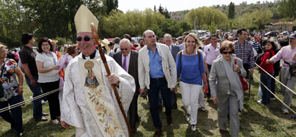 Carmen Casero durante la peregrinación.