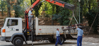 Comienzan los trabajos previos a la instalación de los corrales de los encierros 2014