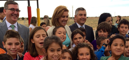 María Dolores Cospedal inaugura el curso escolar. (Foto: Gobierno regional.)