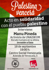 IU e UJCE organizan un acto en Guadalajara en solidaridad con el pueblo palestino