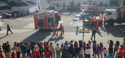 Simulacro en accidente de tráfico (Foto: Diputación provincial)