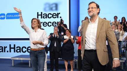 Cospedal junto a Rajoy.