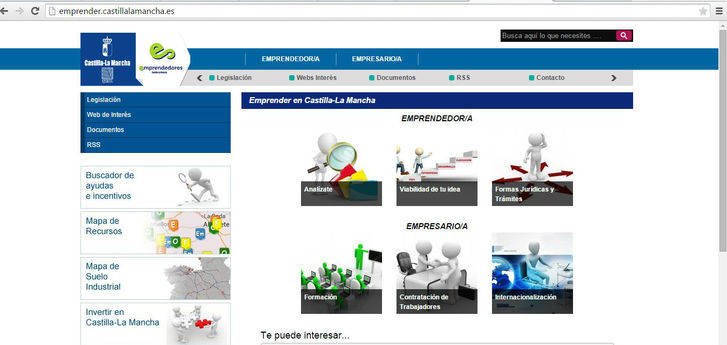 El Ejecutivo regional pone en marcha una nueva web para fomentar el emprendimiento en Castilla-La Mancha