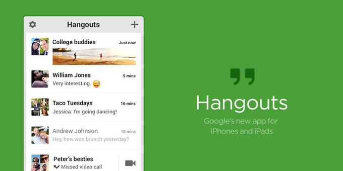 Novedades en Hangouts