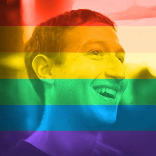 Facebook se llena de color