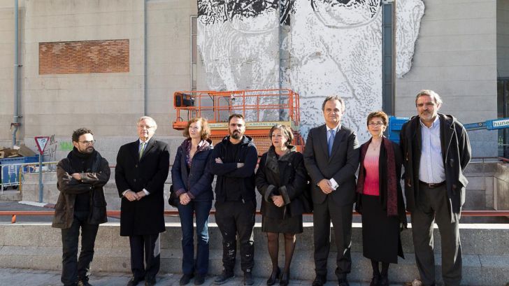 Saramago, protagonista del primero de los seis grandes murales que llenarán Madrid