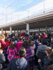El alcalde de Guadalajara ha visitado este jueves el colegio Santa Cruz
