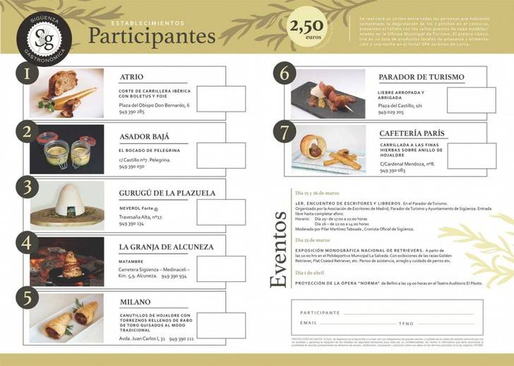 'Sigüenza Gastronómica 2017' comienza con la celebración del X Concurso de Pinchos Medievales