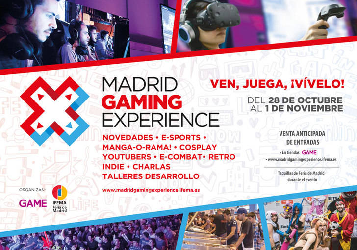 Disfruta durante tres días de Madrid Gaming Experience, la mayor feria dedicada al ocio digital y el entretenimiento interactivo 