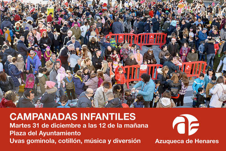 Este martes, campanadas infantiles en la plaza del Ayuntamiento de Azuqueca