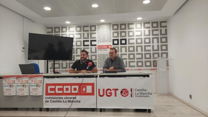 UGT y CCOO Guadalajara llaman a los trabajadores y trabajadoras de la provincia a concentrarse para pedir la reducción de la jornada laboral 