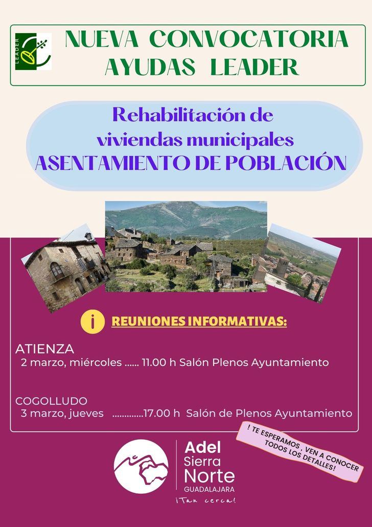 Se abre el plazo administrativo de la nueva convocatoria de ayudas para rehabilitación de viviendas en la Sierra Norte