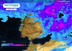 Meteored avisa de una DANA que puede dejar lluvias muy fuertes y varios fenómenos adversos