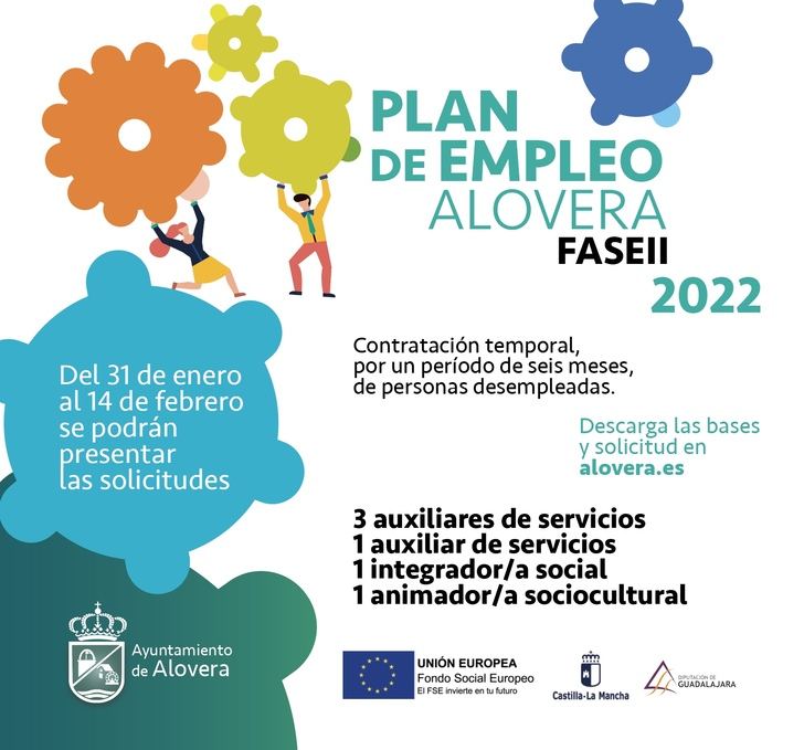 Nueva convocatoria de Plan de Empleo Municipal en Alovera para desempleados