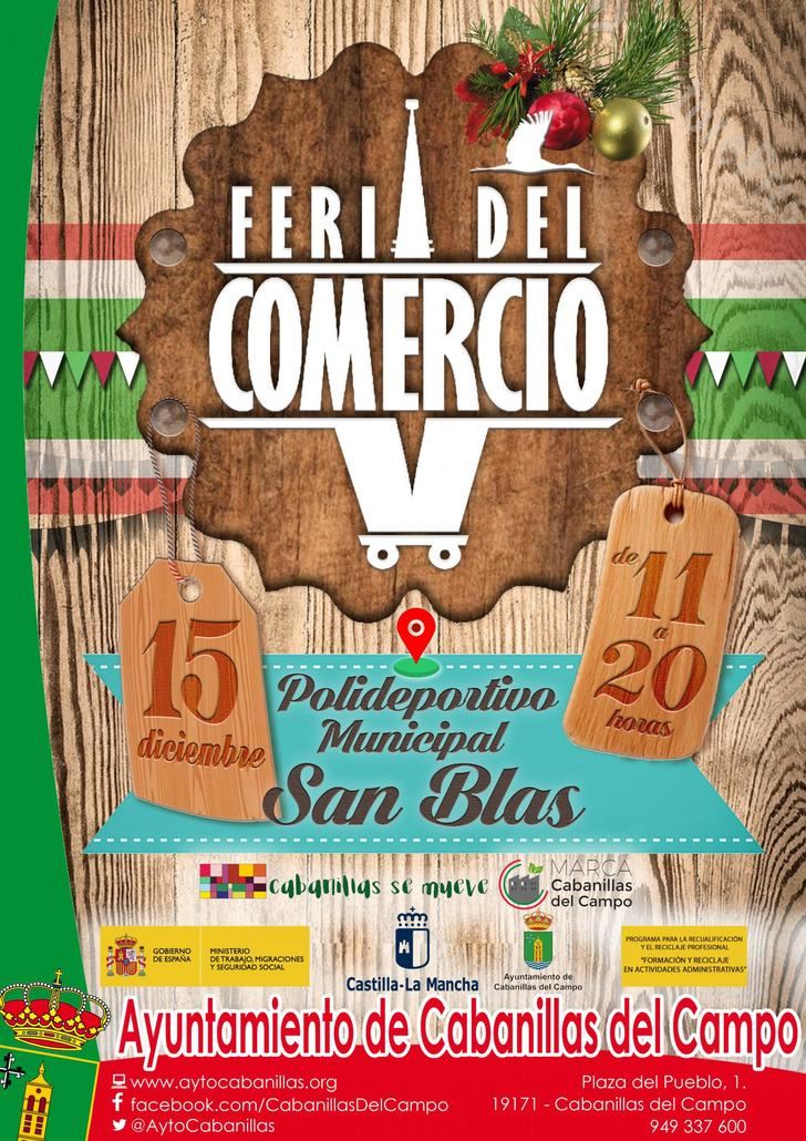 Todo listo para la celebración de la Feria del Comercio 2019 de Cabanillas, este domingo 15 de diciembre
