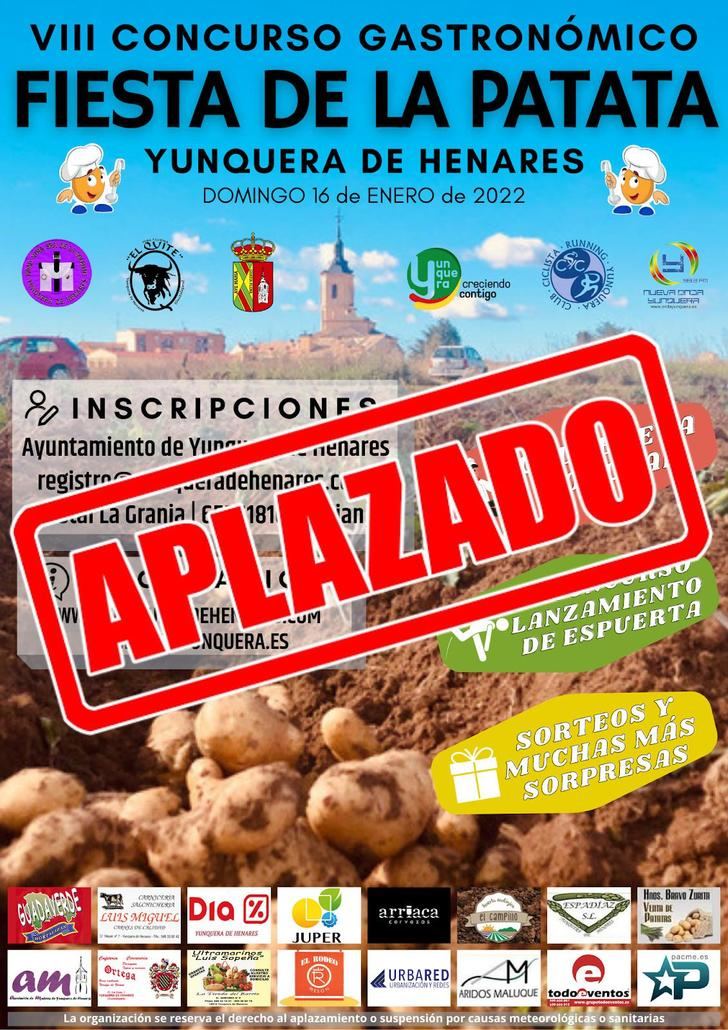 Aplazada la VIII Fiesta de la Patata de Yunquera de Henares