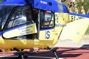 Trasladan en helicóptero a un motorista de 14 años tras colisionar contra un turismo en Abengibre (Albacete)