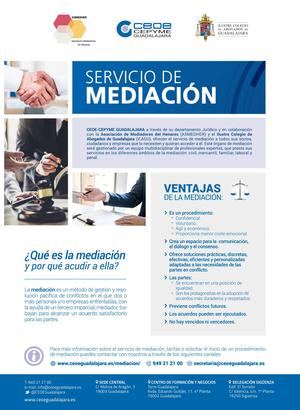 El servicio de Mediación de CEOE-CEPYME Guadalajara hace un balance positivo de sus seis primeros meses de vida