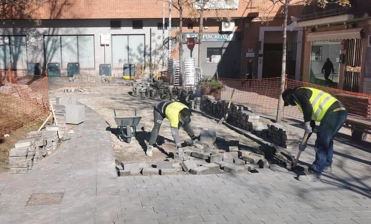 Comienzan las obras de mejora en la plaza del General Vives de Azuqueca