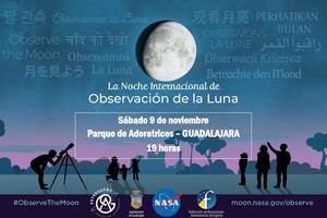 Este sábado AstroGuada rinde homenaje a la Luna con una observación pública en el parque de Adoratrices