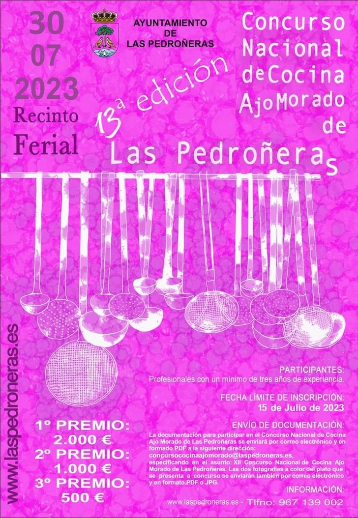 El Ayuntamiento de Las Pedroñeras convoca el XIII Concurso Nacional de Cocina ‘Ajo Morado’ dotado con 3.500 euros en premios