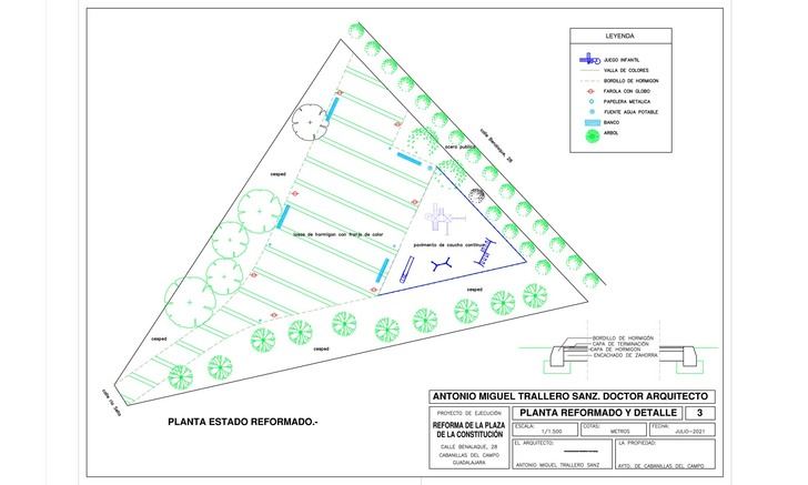 Comienza la obra de reforma integral de la Plaza de la Constitución de Cabanillas, junto a Benalaque