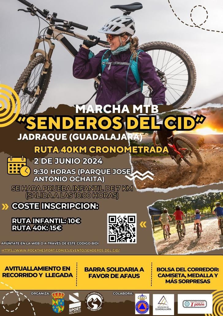 La marcha MTB “SENDEROS DEL CID” tendrá lugar el próximo domingo 2 de junio en Jadraque