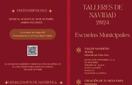 Las Escuelas Municipales del Ayuntamiento de Guadalajara ofrecen talleres para preparar la Navidad de una forma especial