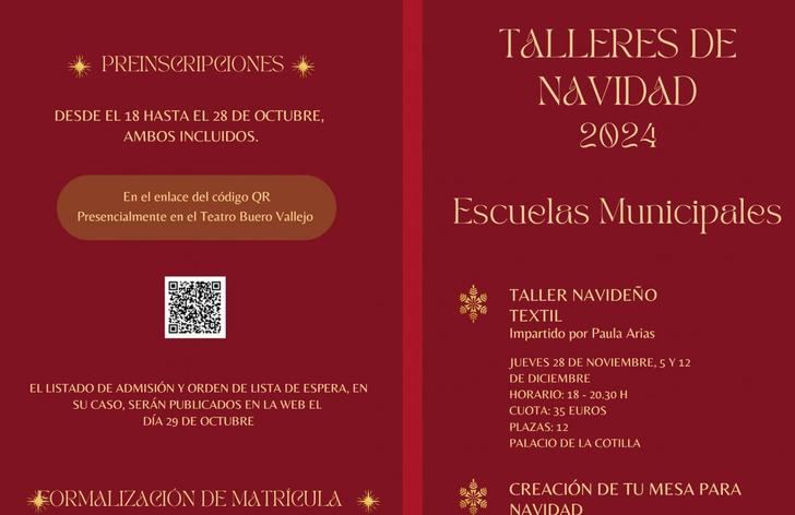 Las Escuelas Municipales del Ayuntamiento de Guadalajara ofrecen talleres para preparar la Navidad de una forma especial