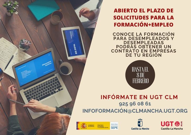 UGT CLM asesora a desempleados/as en la oferta de cursos que incluyen contratos de formación y aprendizaje en empresas