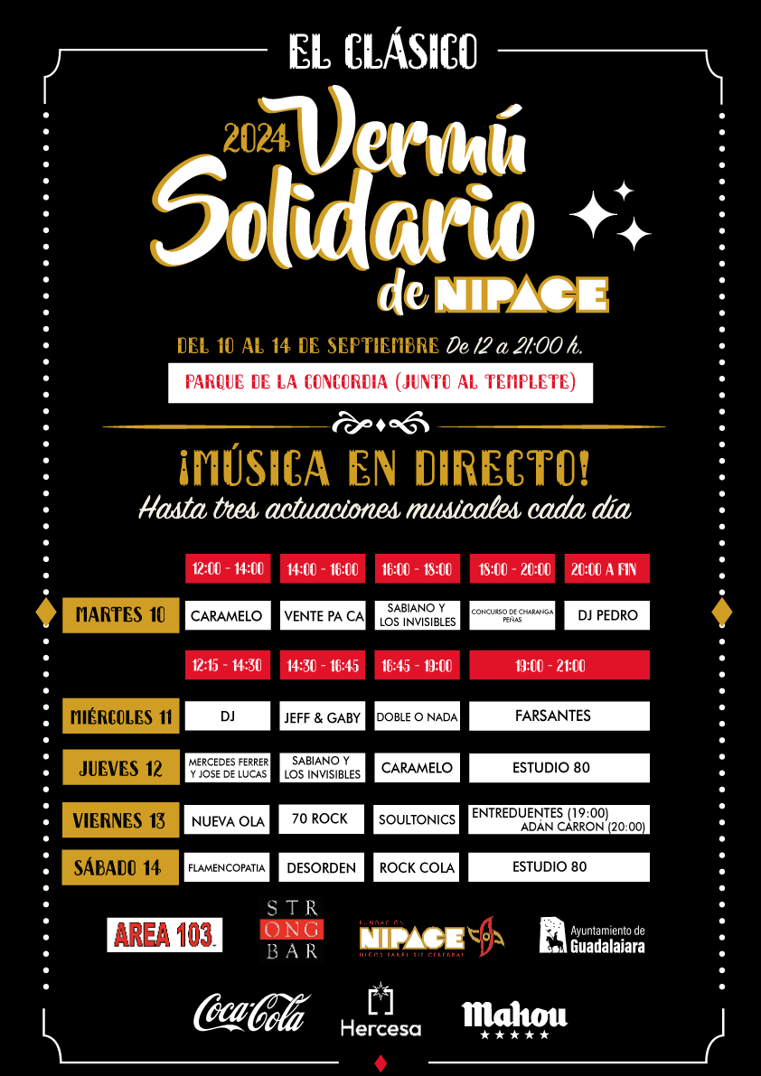 M&#225;s m&#250;sica en directo, sorteos diarios y tardeo en una nueva edici&#243;n del Verm&#250; Solidario de Ferias y Fiestas de Nipace