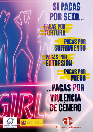 Mensajes contra la violencia de género y la prostitución para conmemorar el 25N en Azuqueca