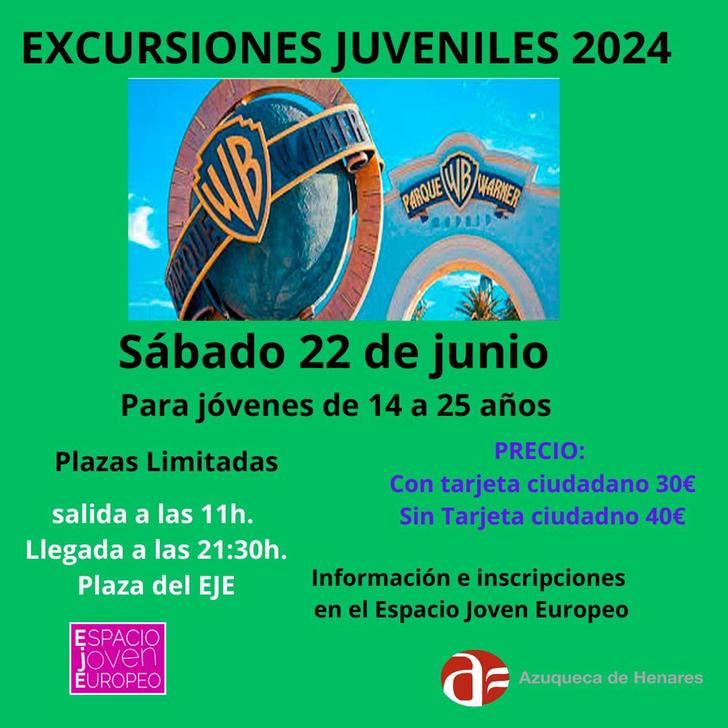 Este sábado, salida al Parque Warner para jóvenes de 14 a 25 años