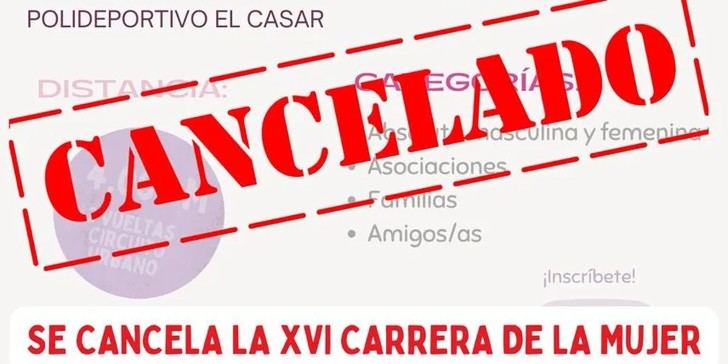 Cancelan la XVI Carrera de la Mujer en El Casar por mal tiempo