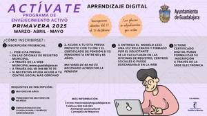 Guadalajara impulsa el aprendizaje digital para mayores con nueva edición del programa Actívate