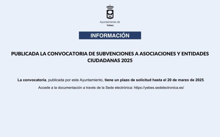 Convocatoria de subvenciones para asociaciones ciudadanas 2025 abierta hasta el 20 de marzo