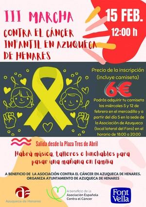 III Marcha contra el cáncer infantil en Azuqueca este sábado