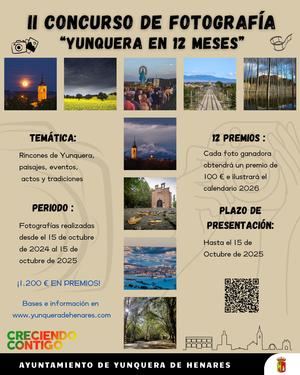 El Ayuntamiento de Yunquera de Henares convoca la segunda edición del Concurso de Fotografía “Yunquera en 12 meses”