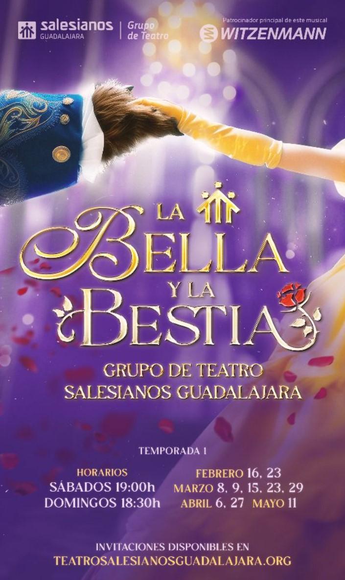 El musical de ‘La Bella y la Bestia’ llega a Guadalajara desde este domingo con representaciones gratuitas