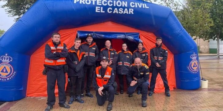 Protección Civil de El Casar ayuda en Valencia tras inundaciones recientes