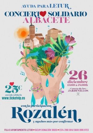 Rozal&#233;n encabeza un desfile de solidaridad en el concierto ben&#233;fico &#8216;Albacete X Letur&#8217; ante 3.500 personas