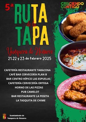 Yunquera de Henares prepara una nueva fiesta gastronómica con su V Ruta de la Tapa