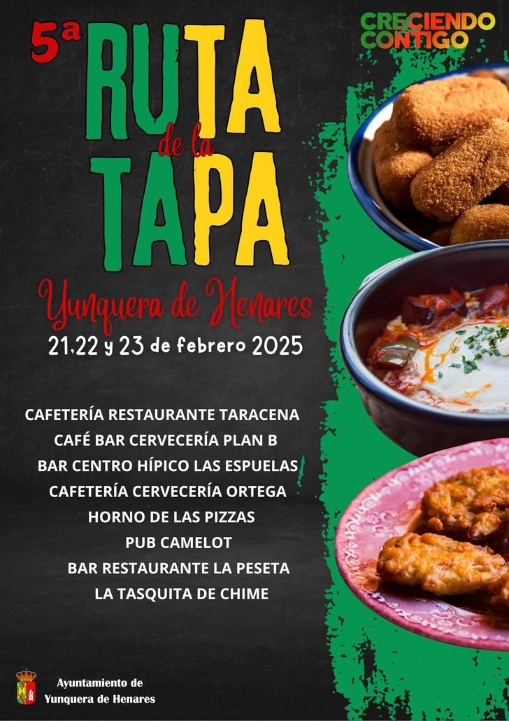 Yunquera de Henares prepara una nueva fiesta gastronómica con su V Ruta de la Tapa