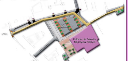 Plano de la futura plaza de Dávalos.