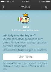 Los usuarios de Waze podrán jugar su propio Mundial