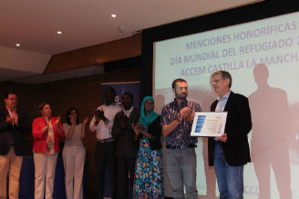 Félix Castro, voluntario en el centro de Sigüenza, fue uno de los premiados. (Foto: Álvaro Picazo Pérez)